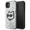 Apple iPhone 11 Karl Lagerfeld dėklas Glitter Choupette Patch (KLHCN61G2CPS) sidabrinės spalvos