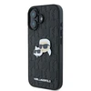 Karl Lagerfeld Monogram Karl &amp; Choupette Head Pin - dėklas skirtas Apple iPhone 16 juodas