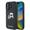Karl Lagerfeld Monogram Karl &amp; Choupette Head Pin - dėklas skirtas Apple iPhone 16 juodas