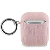 Apple AirPods Karl Lagerfeld Cover Monogram Karl & Choupette Head ausinių dėklas rožinės spalvos