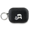 Apple AirPods Pro 2 Karl Lagerfeld Cover Monogram Karl & Choupette Head ausinių dėklas juodos spalvos