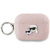 Apple AirPods Pro 2 Karl Lagerfeld Cover Monogram Karl &amp; Choupette Head ausinių dėklas rožinės spalvos