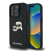 Karl Lagerfeld Monogram Karl &amp; Choupette Head Pin - dėklas skirtas Apple iPhone 16 Pro juodas