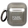Apple AirPods Karl Lagerfeld Gliter Karl&amp;Choupette (KLA2HNKCTGK) ausinių dėklas juodos spalvos