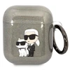 Apple AirPods Karl Lagerfeld Gliter Karl&amp;Choupette (KLA2HNKCTGK) ausinių dėklas juodos spalvos