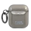 Apple AirPods ausinių dėklas Karl Lagerfeld Glitter Karl`s Head (KLA2UKHGK) juodos spalvos