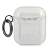 Apple AirPods ausinių dėklas Karl Lagerfeld Glitter Karl`s Head (KLA2UKHGS) sidabrinės spalvos