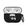Karl Lagerfeld dėklas, skirtas Airpods Pro KLACAPSILGLBK juodas silikoninis Iconic