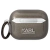 Apple AirPods Pro Karl Lagerfeld Gliter Karl&amp;Choupette (KLAPHNKCTGK) ausinių dėklas juodos spalvos
