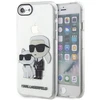 Apple iPhone SE 2022 / SE 2020 / 7 / 8 Karl Lagerfeld dėklas Gliter Karl&amp;Choupette (KLHCI8HNKCTGT) skaidrus