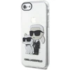 Apple iPhone SE 2022 / SE 2020 / 7 / 8 Karl Lagerfeld dėklas Gliter Karl&amp;Choupette (KLHCI8HNKCTGT) skaidrus
