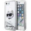 Karl Lagerfeld dėklas, skirtas iPhone 7 / 8 / SE KLHCI8LNCHCS sidabrinis HC skystas blizgus NFT Choupette galvutė