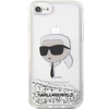 Apple iPhone SE 2022 / SE 2020 / 7 / 8 Karl Lagerfeld dėklas Glitter Karl`s Head (KLHCI8LNKHCH) sidabrinės spalvos