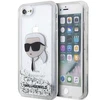 Apple iPhone SE 2022 / SE 2020 / 7 / 8 Karl Lagerfeld dėklas Glitter Karl`s Head (KLHCI8LNKHCH) sidabrinės spalvos