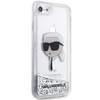 Apple iPhone SE 2022 / SE 2020 / 7 / 8 Karl Lagerfeld dėklas Glitter Karl`s Head (KLHCI8LNKHCH) sidabrinės spalvos