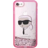 Apple iPhone SE 2022 / SE 2020 / 7 / 8 Karl Lagerfeld dėklas Glitter Karl`s Head (KLHCI8LNKHCP) rožinės spalvos