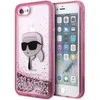 Karl Lagerfeld KLHCI8LNKHCP Apple iPhone 7/8/SE 2020 / SE 2022 rožinės spalvos kietas dėklas Glitter Karl Head