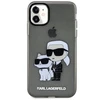 Karl Lagerfeld KLHCN61HNKCTGK Apple iPhone 11/ Xr 6,1″ juodos spalvos kietas dėklas Gliter Karl&Choupette