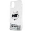 Apple iPhone 11 / XR Karl Lagerfeld dėklas Glitter Choupette Head (KLHCN61LNCHCS) sidabrinės spalvos