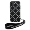Apple iPhone 11 Karl Lagerfeld dėklas Monogram Losange Saffiano (KLHCN61SAKLMBSK) juodos spalvos