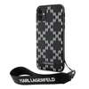 Apple iPhone 11 Karl Lagerfeld dėklas Monogram Losange Saffiano (KLHCN61SAKLMBSK) juodos spalvos