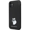 Karl Lagerfeld KLHCN61SMHCNPK Apple iPhone 11/ Xr 6.1″ juodos spalvos kietas dėklas Silicone C Metal Pin