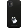 Karl Lagerfeld KLHCN61SMHCNPK Apple iPhone 11/ Xr 6.1″ juodos spalvos kietas dėklas Silicone C Metal Pin