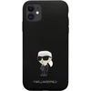 Apple iPhone 11 Karl Lagerfeld silikoninis dėklas Ikonik Metal Pin (KLHCN61SMHKNPK) juodos spalvos