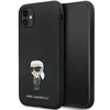 Apple iPhone 11 Karl Lagerfeld silikoninis dėklas Ikonik Metal Pin (KLHCN61SMHKNPK) juodos spalvos