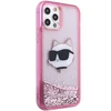 Apple iPhone 12 / 12 Pro Karl Lagerfeld dėklas Glitter Choupette Head (KLHCP12MLNCHCP) rožinės spalvos