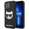 Apple iPhone 13 Pro Karl Lagerfeld dėklas 3D Rubber Choupette (KLHCP13LCH3DBK) juodos spalvos