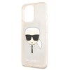 Karl Lagerfeld KLHCP13LKHTUGLGO Apple iPhone 13 Pro / 13 6,1″ auksinis kietas dėklas Glitter Karl`s Head