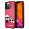 KLHCP13LPCUSKCP Karl Lagerfeld and Choupette PU Odinis dėklas for iPhone 13 Pro Fuchsia (Fuchsia)