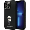 Apple iPhone 13 Pro Karl Lagerfeld silikoninis dėklas Ikonik Metal Pin (KLHCP13LSMHKNPK) juodos spalvos
