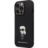 Apple iPhone 13 Pro Karl Lagerfeld silikoninis dėklas Ikonik Metal Pin (KLHCP13LSMHKNPK) juodos spalvos