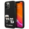 Karl Lagerfeld Slilicone Karl &amp; Choupette - dėklas skirtas Apple iPhone 13 Pro Juodas