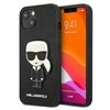 Dėklas Karl Lagerfeld Hardcase Saffiano Ikonik Karl`s Patch KLHCP13SOKPK galinis dangtelis, Apple, iPhone 13 mini, TPU, Juodas, 5,4 "