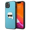 Dėklas Karl Lagerfeld KLHCP13SPKMB IPHONE 13 MINI 5.4 "Mėlynas/Mėlynas HARDCASE LEATHER IKONIK KARL`S HEAD METAL