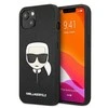 Dėklas Karl Lagerfeld KLHCP13SSAKHBK iPhone 13 mini 5,4" juoda/juodas hardcase Saffiano Ikonik Karl's Head