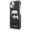 Apple iPhone 13 Mini Karl Lagerfeld dėklas Iconik Karl (KLHCP13STPEIKK) juodos spalvos
