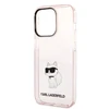 Apple iPhone 14 Pro Karl Lagerfeld dėklas Ikonik Choupette (KLHCP14LHNCHTCP) rožinės spalvos