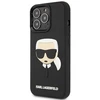 Karl Lagerfeld Karl Lagefeld dėklas, skirtas iPhone 14 Pro 6,1 KLHCP14LKH3DBK juodos spalvos kietas dėklas , skirtas 3D Rubber Karl`s Head