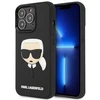 Karl Lagerfeld Karl Lagefeld dėklas, skirtas iPhone 14 Pro 6,1 KLHCP14LKH3DBK juodos spalvos kietas dėklas , skirtas 3D Rubber Karl`s Head