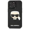 Karl Lagerfeld Karl Lagefeld dėklas, skirtas iPhone 14 Pro 6,1 KLHCP14LKH3DBK juodos spalvos kietas dėklas , skirtas 3D Rubber Karl`s Head