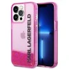 Apple iPhone 14 Pro Karl Lagerfeld dėklas Liquid Glitter Elong rožinės spalvos