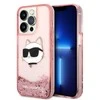 Apple iPhone 14 Pro Karl Lagerfeld dėklas Glitter Choupette Head (KLHCP14LLNCHCP) rožinės spalvos