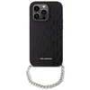 Karl Lagerfeld dėklas iPhone 14 Pro 6,1 KLHCP14LSACKLHPK juodas Saffiano Mono Chain