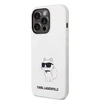 Apple iPhone 14 Pro Karl Lagerfeld dėklas Silicone Choupette (KLHCP14LSNCHBCH) baltos spalvos