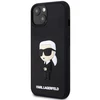 Karl Lagerfeld KLHCP14M3DRKINK iPhone 14 Plus / 15 Plus 6.7″ juodos spalvos kietas dėklas Rubber Ikonik 3D