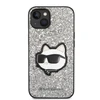 Apple iPhone 14 Plus Karl Lagerfeld dėklas Glitter Choupette Patch (KLHCP14MG2CPS) sidabrinės spalvos